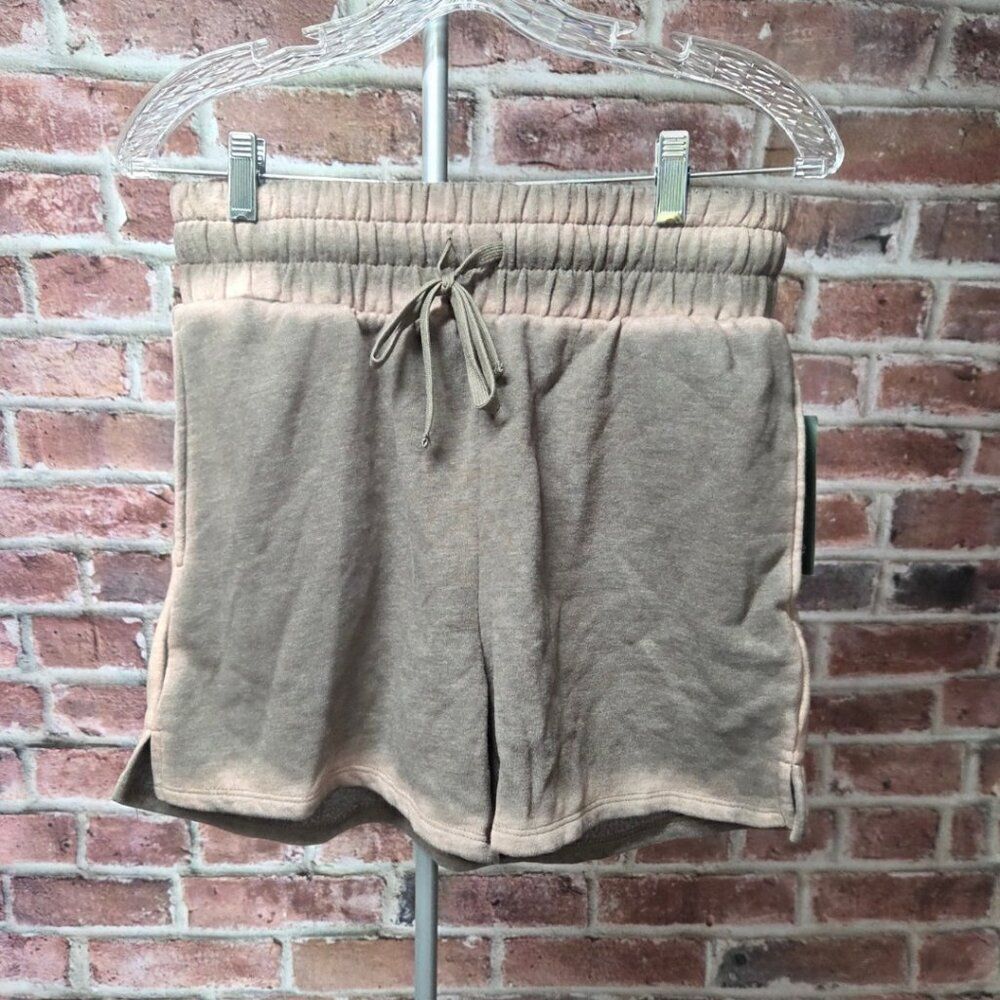 Wild Fable Pewter Fleece Shorts XS High Rise Pull-On Cozy Cotton Blend w/ Pocket